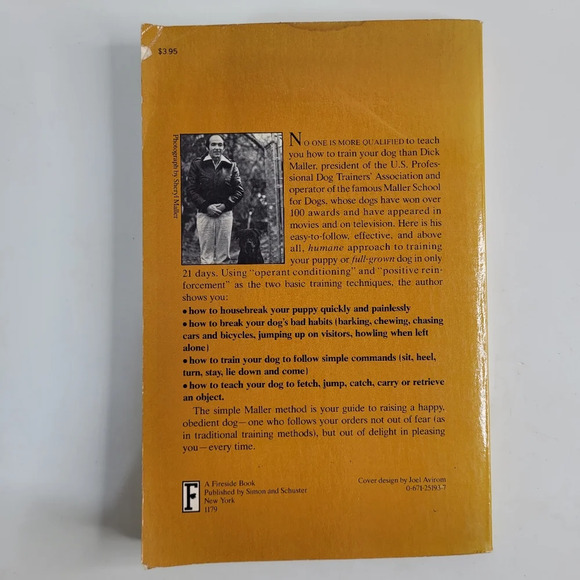 21 Days to a Trained Dog by Dick Maller and Jeffrey Feinman 141 Pages - Picture 2 of 7